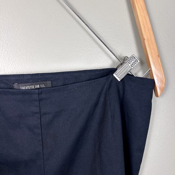Lafayette 148 Pants Blue-Black Straight Leg Work Office Trousers size 10 Medium - Picture 3 of 6